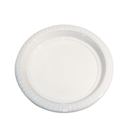 24 Pieces Ideal Dining Plastic Plate 9 Inch 25 Count White - Disposable Plates & Bowls