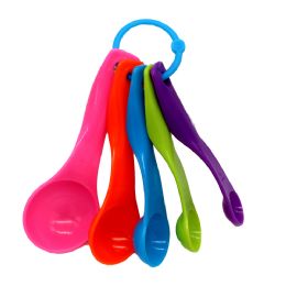 48 Wholesale Simply Kitchenware Measuring Spoons 5 Count Assorted Colors