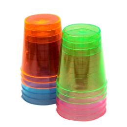 48 Pieces Simply Kitchenware Plastic Shot Glasses 1z 12 Count Assorted Colors - Disposable Cups