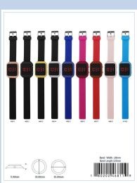 12 Wholesale Digital Watch - 47427 assorted colors
