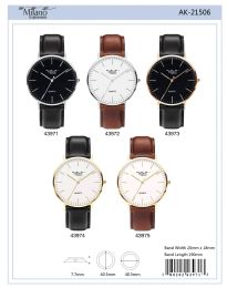 12 Wholesale Men's Watch - 43976 assorted colors