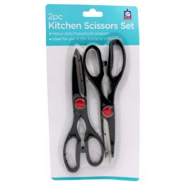 48 Bulk Simply Kitchenware 2 Pack Kitchen Scissors Set 8 Inch