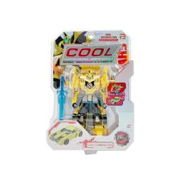12 Pieces Action Figure Robot Car (yellow) - Toys & Games
