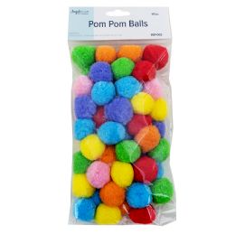 24 Wholesale Puffy Glitter Balls 60 Count Large