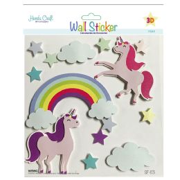 24 Wholesale Wall Sticker 1 Pack 3d Unicorn