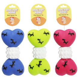 48 of Simply For Pets Pet Voice Toy 5.7x2.83x1.61 Inch Bone Design 2 Assorted 3 Colors