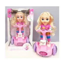 6 Pieces Scooter Girl With Light & Sound - Dolls