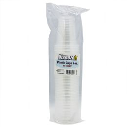 48 Pieces Plastic Cup 7 Oz 50 Count Clear - Disposable Cups