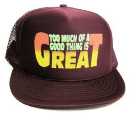 24 Pieces Adult Printed Mesh Hat Funny Hat - Baseball Caps & Snap Backs