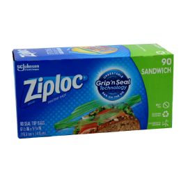 12 Wholesale Ziploc Sandwich Bag 90ct