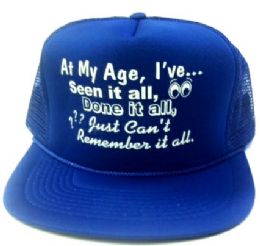 24 Pieces Adult Mesh Printed Funny Hat - Baseball Caps & Snap Backs