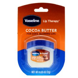 24 Wholesale Vaseline Lip Therapy 0.25z Cocoa Butter Pure