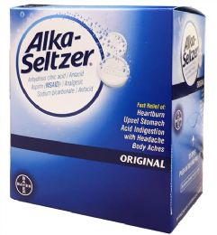 50 Pieces Alka Seltzer Original 2 Count Regular Box - Pain and Allergy Relief