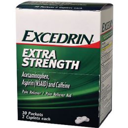 25 Pieces Excedrin Caplets 2 Count Extra Strength Dispenser - Pain and Allergy Relief