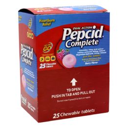 25 Pieces Pepcid Antacid 1 Count Tabs Complete - Pain and Allergy Relief