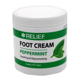 24 Bulk Relief Foot Cream 6z Peppermint