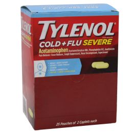 50 Bulk Tylenol Cold And Flu 2 Count Box