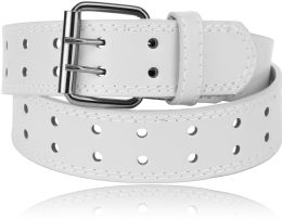 24 of Unisex Casual Belts Color White