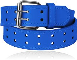 24 Wholesale Unisex Casual Belts Color Royal Blue