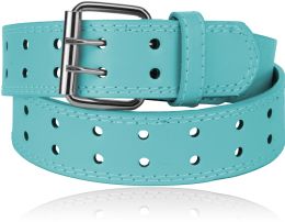 24 Wholesale Unisex Casual Belts Color Turquoise