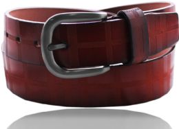 24 Bulk Leather Belts For Men Color Brown