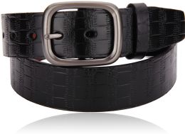 24 Bulk Leather Belts For Men Color Black