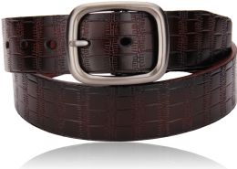 24 Pieces Leather Belts For Men Color Brown - Belts