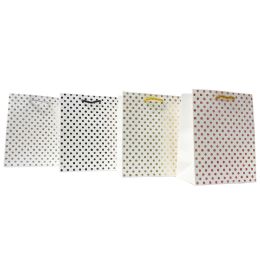 72 Bulk Party Solutions Textured Gift Bag 17.8x22.9x9.8cm 1 Count Dot Designs