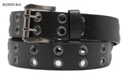 24 Wholesale Belts For Men With 2 Holes Color Black