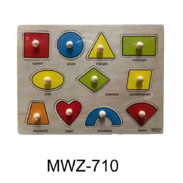 24 Wholesale Educational Wooden Puzzle Block(shapes)