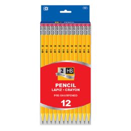 24 pieces PrE-Sharpened #2 Yellow Pencil (12/pack) - Pens & Pencils
