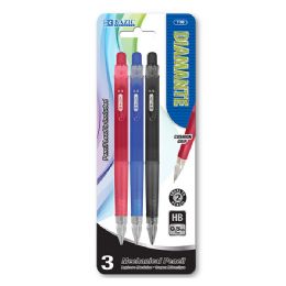 24 pieces Diamante 0.5 Mm Mechanical Pencil W/ Grip (3/pack) - Pens & Pencils