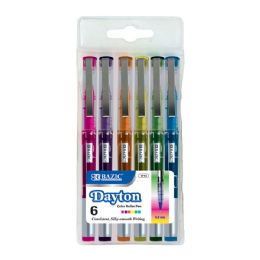 24 Bulk 6 Color Dayton Rollerball Pen W/ Metal Clip