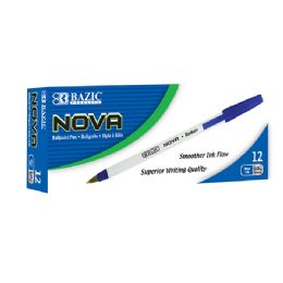 12 Wholesale Nova Blue Color Stick Pen (12/box)