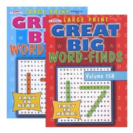 48 pieces Kappa Large Print Great Big Word Finds Puzzle Book - Crosswords, Dictionaries, Puzzle books