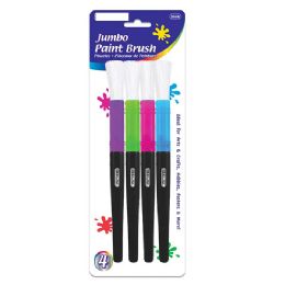 24 Wholesale Jumbo Kid's Paint Brush Set 4-Pack