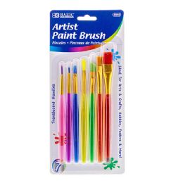 24 pieces Paint Brush W/ Translucent Handle Set (7/pack) - Paint, Brushes & Finger Paint