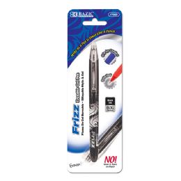 24 Wholesale Frizz Black Erasable Gel Pen With Grip