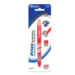 24 Wholesale Frizz Red Erasable Gel Pen With Grip