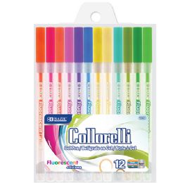 24 Wholesale 12 Fluorescent Color Collorelli Gel Pen