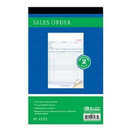 24 Wholesale 50 Sets 5 9/16" X 8 7/16" 2-Part Carbonless Sales Order Book