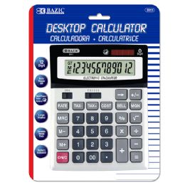 12 Wholesale 12-Digit Desktop Calculator W/ Profit Calculation & Tax Functions