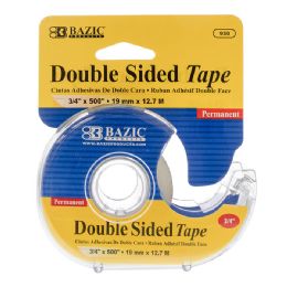 24 of 3/4" X 500" Double Sided Permanent Tape W/ Dispenser