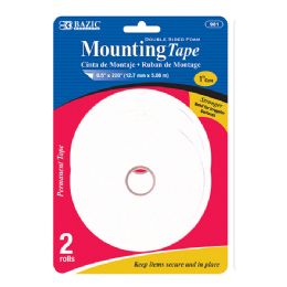 24 pieces 0.5" X 200" Double Sided Foam Mounting Tape (2/pack) - Tape & Tape Dispensers