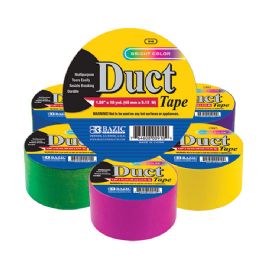 36 pieces 1.88" X 10 Yard Assorted Fluorescent Colored Duct Tape - Tape & Tape Dispensers