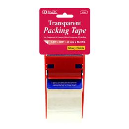 24 Pieces 1.88" X 800" Clear Packing Tape W/ Dispenser - Tape & Tape Dispensers