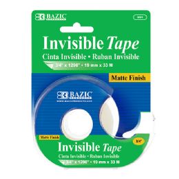 24 Wholesale 3/4" X 1296" Invisible Tape W/ Dispenser