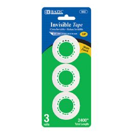 24 pieces 3/4" X 800" Invisible Tape Refill (3/pack) - Tape & Tape Dispensers