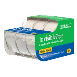 24 Wholesale 3/4" X 500" Invisible Tape (3/pack)