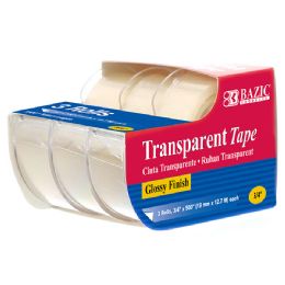 24 Wholesale 3/4" X 500" Transparent Tape (3/pack)